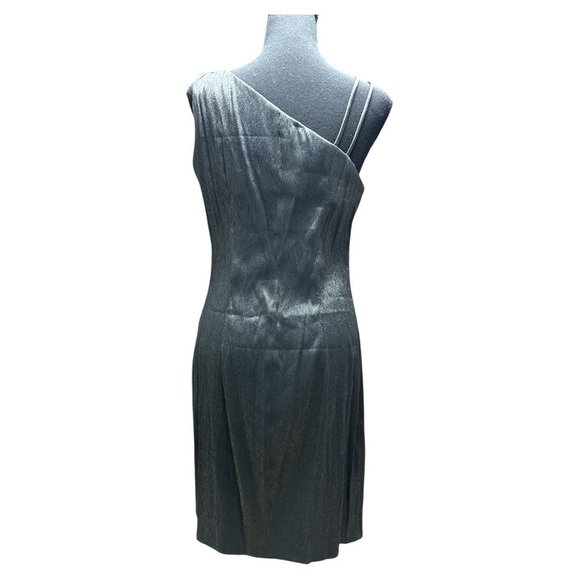 CDC Vintage Gray Silver Cocktail Dress Size 8 - Picture 5 of 11
